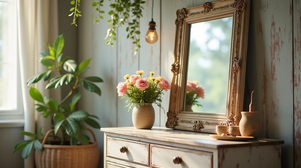 Miroir bohème pour chambre : créer une ambiance douce et naturelle